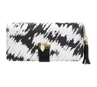 Pomelo Best Women's Purse Multicoloured Striped Wallet, black/white, M, Classic