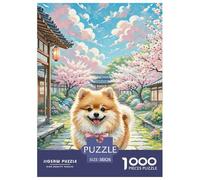 Pomeranian 1000 Piece Jigsaw Puzzles for Adults Challenging Game Dog Home Decoration Family Puzzle Game Birthday Gifts 38x26cm/1000pcs