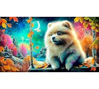 Pomeranian 1000 Piece Jigsaw Puzzles for Adults Educational Games Jigsaw Puzzle Home Decors for Adults and Kids Age 12 Years Up 75x50cm/1000pcs