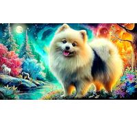 Pomeranian 1000 Piece Jigsaw Puzzles for Adults Family Challenge Toys Jigsaw Puzzle Home Decors for Adults and Kids Age 12 Years Up 38x52cm/1000pcs