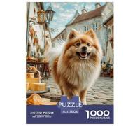 Pomeranian 1000 Piece Jigsaws Cute Pet Dog Puzzle - Easy-Grip Decoration for Family Space | 38x26cm/1000pcs