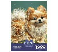 Pomeranian 1000 Piece Jigsaws Cute Pet Dog Puzzle - Easy-Grip Decoration for Family Space | 70x50cm/1000pcs