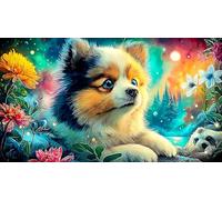 Pomeranian 1000 Pieces Jigsaw Puzzles for Adults Family Challenge Toys Jigsaw Puzzle Home Decors for Adults Gifts 75x50cm/1000pcs