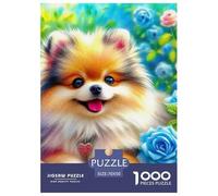 Pomeranian 1000 Pieces Oil Painting Paper Jigsaw Puzzle - "What Happens Next" Educational Game for Adults & Kids | 70x50cm/1000pcs