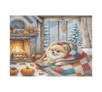 Pomeranian 500-piece Jigsaw Puzzle Bundle Cute Pet Animals Family Puzzle Lovers Brain Training Mindful Activity Spring Creativity & Gift Giving 500 PCS