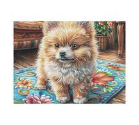 Pomeranian 500 Piece Jigsaw Puzzle for Adults Weekend Hobby Creative Challenge No Duplicate Pieces Ideal Retirement Gift 500 PCS