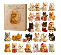 Pomeranian Advent Calendars 2025 | Dog Ornament Advent Calendars with 2D Acrylic Pomeranian Ornaments Accessories | 24 Days Christmas Countdown Gift Pomeranians Sweet Wonderland Pendants