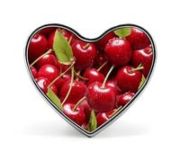 Pomeranian And Flowers Lapel Pin Heart Brooches And Pins - Metal Badge for Shirts, Jackets, Hats | Durable Fashion Accessory & Gift for Men, Women, Events, Red Cherries, Love form