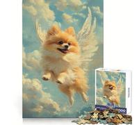 Pomeranian Angel 1000 Piece Jigsaw Puzzles for Adults Teenagers Recall Boost Calm Escape Smooth Cut Heartfelt Gift (50x75cm)