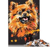 Pomeranian Dog Art Jigsaw Puzzle 500 Piece Jigsaw Puzzles Game for Adults And Wooden Puzzles Educational Toys 500pcs (52x38cm)
