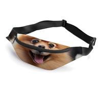 Pomeranian Dog Belt Bag with Adjustable Strap, Lightweight Travel Crossbody Bags, Hands-Free Mini Fanny Packs in Running Gym