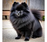 Pomeranian Dog Black Black Color Dog Pomeranian Animal Puzzle - Christmas Puzzle Gift for Home Office Decoration Mother's Day New Year Easter Gift