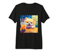 Pomeranian Dog Boba Tea Bubble Milk Tea Art Premium T-Shirt