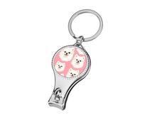Pomeranian Dog Cute Nail Clippers Fingernail Cutters with Bottle Opener Keychain Sharp Sturdy
