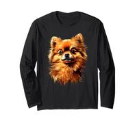 Pomeranian Dog Design Puppy Pom Cute German Dwarf Spitz Long Sleeve T-Shirt