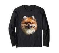 Pomeranian Dog Design Puppy Pom Cute German Dwarf Spitz Long Sleeve T-Shirt