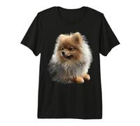 Pomeranian Dog Design Puppy Pom Cute German Dwarf Spitz Premium T-Shirt