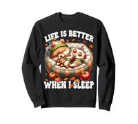 Pomeranian Dog For Fall Women Like Pom Mom Cute Autumn Sleep Sweatshirt