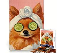 Pomeranian Dog Groomer Spa 1000 Piece Jigsaw Puzzles for Adults Jigsaw Think Toy Home Enjoy Fine Cut Santa Wish Gift (50x75cm)