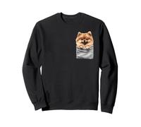 Pomeranian Dog In A Pocket Funny Pomeranian dog Sweatshirt