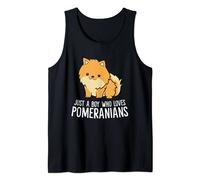 Pomeranian Dog Just a Boy Who Loves Pomeranians Tank Top