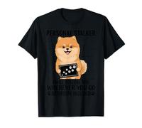 Pomeranian Dog Lover Cute Fluffy Pup with Paw Prints Funny T-Shirt