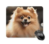 Pomeranian Dog Mouse Pad Square Mice Mat Waterproof Computer Mousepad with Non-Slip Rubber Base Wireless Mice Pad for Laptop Office Home Personalized Gaming Mousepad 25 * 30cm