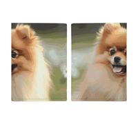 Pomeranian Dog Passport Holder, ID Card Protector Case Passport Holder with Slot Passports Travel Wallet Document Cover for Women And Men