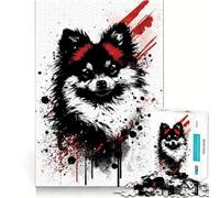 Pomeranian Dog Portrait 1000 Pieces Jigsaw Puzzles for Teenagers Logic Sense Toy Simple Fun Smooth Edge Stylish Gift (38x26cm)