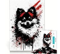 Pomeranian Dog Portrait Adult Jigsaw Puzzle1000 Pieces Brain Teaser Mental Relax Pattern Assembly Santa Wish Item (50x75cm)