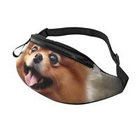 Pomeranian Dog Printed Personalized Waist Bag, Lightweight and Versatile Crossbody Bag for Everyday and Outdoor Adventures