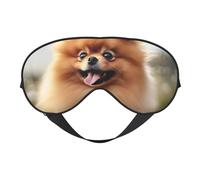 Pomeranian Dog Printing Sleep Mask for Women Men Double-Sided Print Soft Silk Eye Masks Eye Sleep Shade Cover