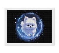 Pomeranian Dog Puppy Runs Towards Me 5D Diamond Art Painting Kits for Adults Paintings Gem Arts Drill Picture Home Decor