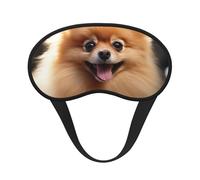 Pomeranian Dog Sleep Mask for Side Sleeper, Blackout Eye Mask for Women Men, Zero Pressure Sleeping Masks Soft Breathable Eye Cover Comfortable Blindfold Eyeshade for Night Sleep