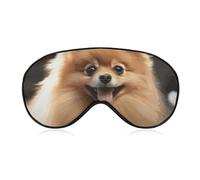 Pomeranian Dog Sleeping Mask, Light Blocking Eye Mask, Comfortable and Soft, Eye Cover with Elastic Band, Suitable for Men and Women, Suitable for Travel/Sleeping
