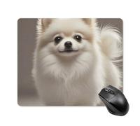 Pomeranian Dog Square Mouse Pad Portable Computer Mousepad with Non-Slip Rubber Base 18 * 22cm Ultra-Thin Gaming Mouse Mat for Computer Laptop Office Desk Accessories