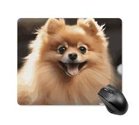 Pomeranian Dog Square Mouse Pad Portable Computer Mousepad with Non-Slip Rubber Base 18 * 22cm Ultra-Thin Gaming Mouse Mat for Computer Laptop Office Desk Accessories