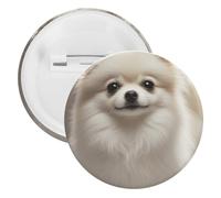 Pomeranian Dog Tinplate Badge Personalized Round Brooch Large Craft Button Suitable for Teachers, Nurses, Doctors, Staff, Party Gift Accessories, style, 5PCS