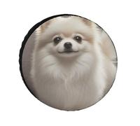 Pomeranian Dog Tire Covers Waterproof Anti UV Tire Cover 30inch Single Axle Wheel Covers for RV Truck SUV Trailer Universal for All Seasons