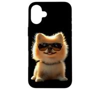Pomeranian Dog with Sunglasses Pom Cute German Dwarf Spitz Case for iPhone 16 Plus