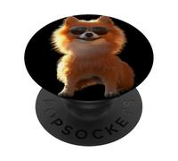 Pomeranian Dog with Sunglasses Pom Cute German Dwarf Spitz PopSockets Adhesive PopGrip