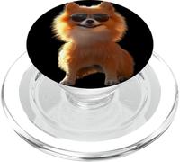 Pomeranian Dog with Sunglasses Pom Cute German Dwarf Spitz PopSockets PopGrip for MagSafe