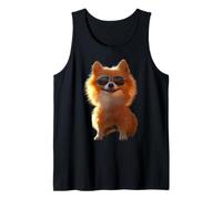Pomeranian Dog with Sunglasses Pom Cute German Dwarf Spitz Tank Top