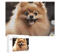 Pomeranian Dog Wooden Puzzles for Adults 300 PCS Unique Shape Puzzles Wall Art Home Decor for Puzzle Lovers, Family, Friend Creative Gift Toys