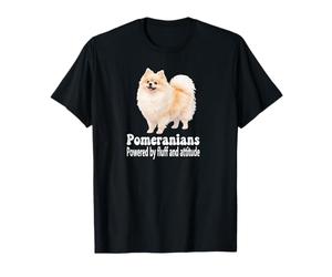 Pomeranian Dogs Powered by Fluff and Attitude Design T-Shirt