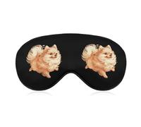 Pomeranian Erman Spitz Dog Sleep Mask Lightweight Blindfold Eye Mask with Adjustable Strap for Men Women