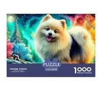 Pomeranian Fantasy Puzzle 1000 Pieces Challenge High Difficulty Educational Game Suitable for Decompression And Wall Decor Gifts for Adults & Kids Age 12 Years Up 52x38cm/1000pcs