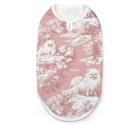 Pomeranian French Dog Pattern Cute Printed Dog Shirt Clothes Lightweight Sleeveless Pet Tank Top for Small Medium Large Pets