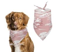 Pomeranian French Dog Pattern Triangle Dog Bandana Adjustable Pet Bibs Summer Washable Scarf for Small Medium Large Pets