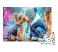 Pomeranian Garden 1000 Pieces Jigsaw Puzzle for Women | Challenging Game Puppy Nuzzling A Baby Fun Present & Home Activity 38x26cm/1000pcs